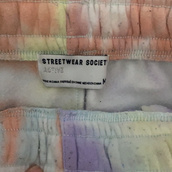 cotton candy tie dye fleece sweatpants - Picture 2 of 2